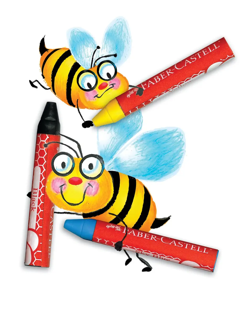 Faber-Castell Beeswax Jumbo Triangle Crayons 12 Count | Non-Toxic Art Supplies for Kids Ages 3+ - view 7