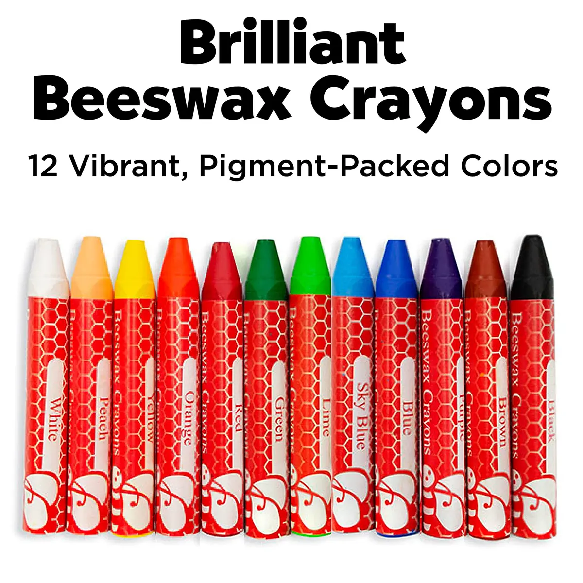Faber-Castell Beeswax Jumbo Triangle Crayons 12 Count | Non-Toxic Art Supplies for Kids Ages 3+ - view 2