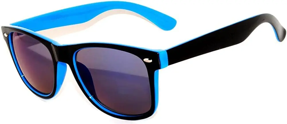 OWL New Women Mens Vintage Two-Tone Sunglasses (Blue Blue Lens) | UV400 Protection, Lightweight & Unisex - main product image