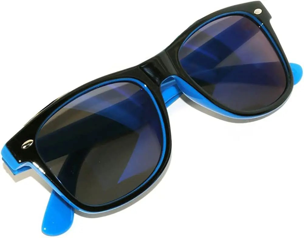 OWL New Women Mens Vintage Two-Tone Sunglasses (Blue Blue Lens) | UV400 Protection, Lightweight & Unisex - view 2