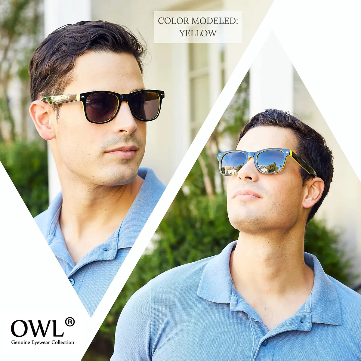 OWL 80's Stylish Retro Two Tone Party EDM Sunglasses | UV400 Protection, Unisex, Lightweight (70-120 chars) - view 5