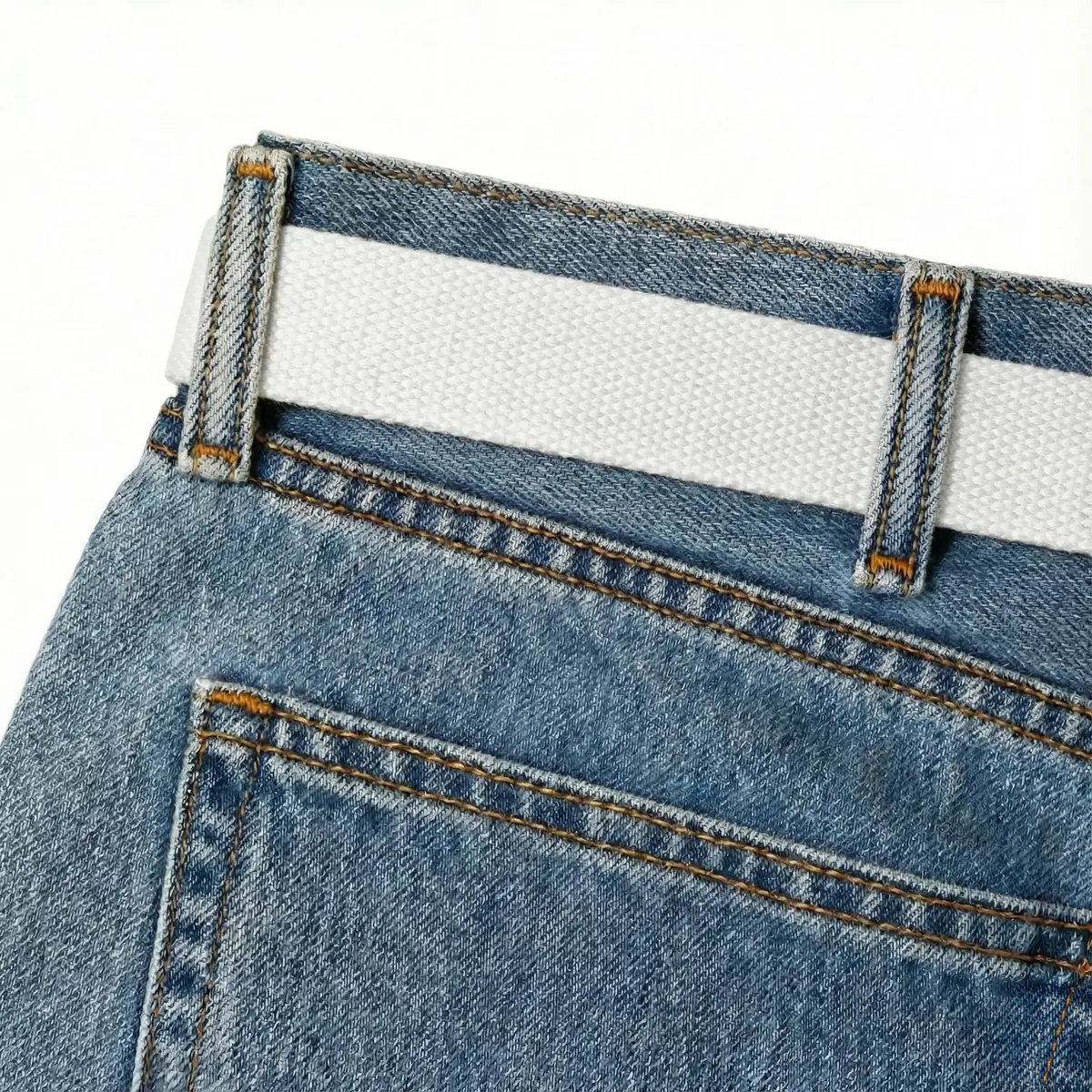 BC Belts Canvas Web Belt Military Style with Antique Brass Buckle 54" | Versatile Casual Accessory - view 6