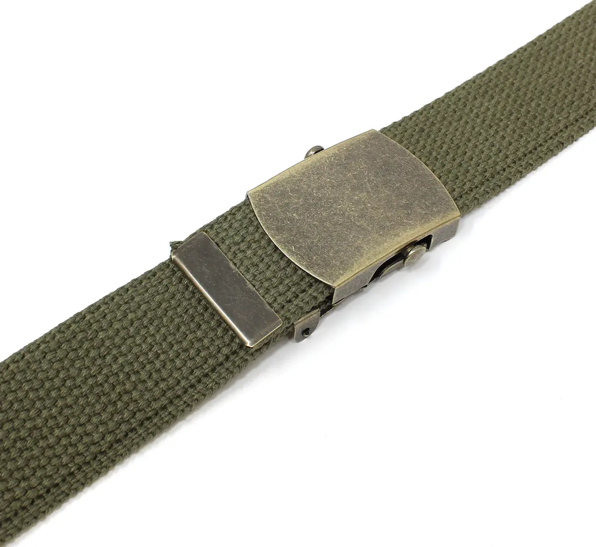 BC Belts Canvas Web Belt Military Style 54" Olive | Adjustable Vintage Casual Belt - view 5
