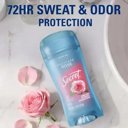 Secret Fresh Clear Gel Antiperspirant Deodorant for Women, Delicate Rose Scent, 72-Hour Odor Protection, 2.6 oz - view 3