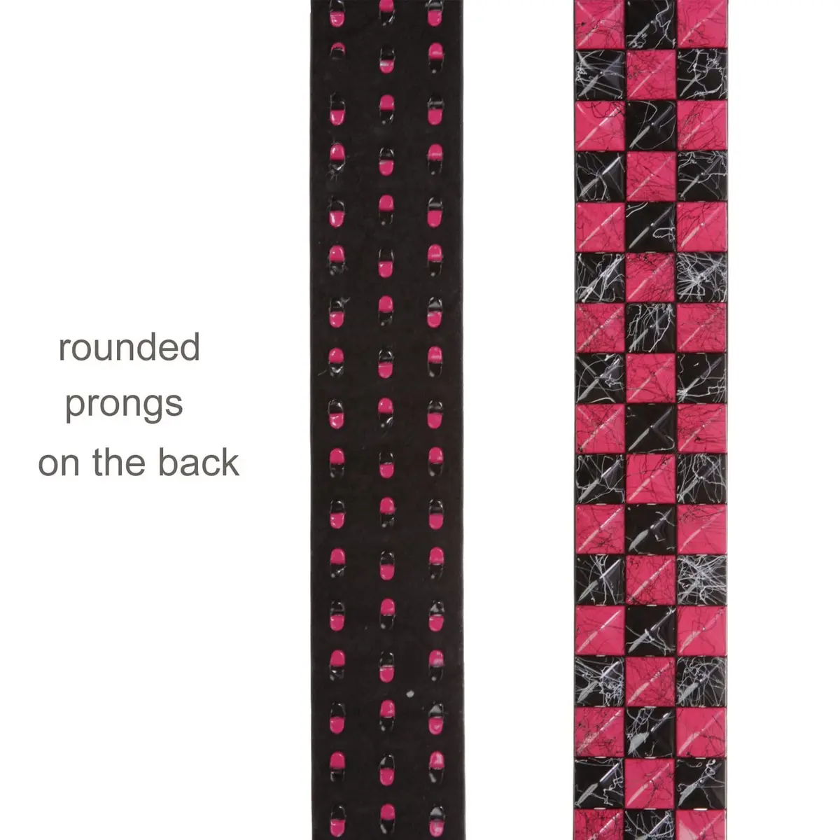 Beltiscool Pink Apparel Belt 38-40" Waist | Punk Rock Checkerboard Studded Style - view 4
