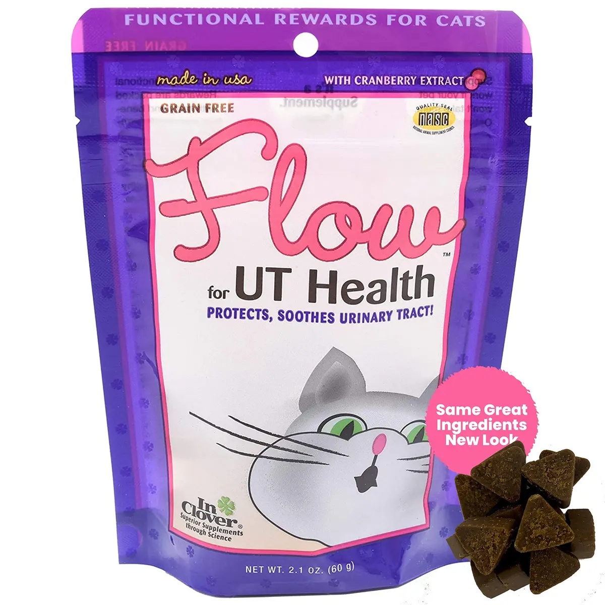 In Clover Flow Soft Chews for Cats 2.1oz | Supports Urinary Health Naturally - main product image