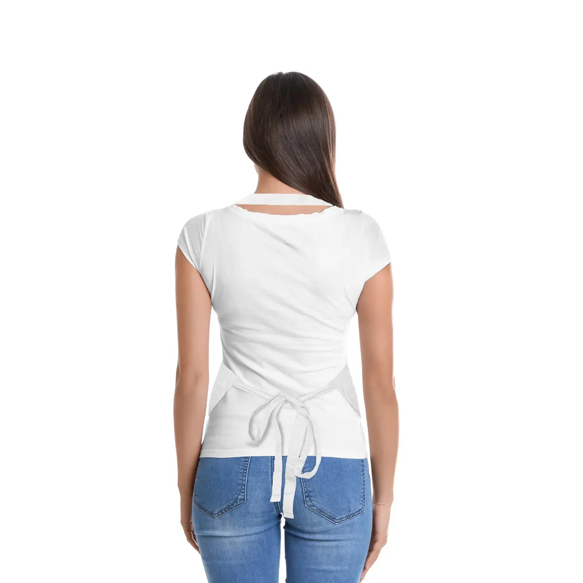DALIX Apron Commercial Restaurant Bib 22" x 30" | Poly-Cotton Kitchen Aprons with 2 Pockets - view 3