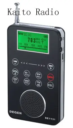 DEGEN DE1131 4-in-1 Touch Screen Portable Radio MP3 Player 4GB | Compact Pocket Radio with FM/AM/SW & Voice Recorder - view 2