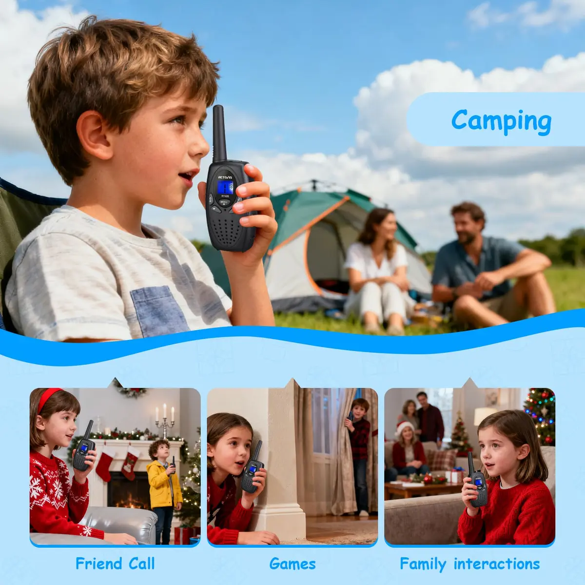 Retevis RT628 Walkie Talkies for Kids and Adults | Outdoor Camping Essentials with 22 Channels - view 9