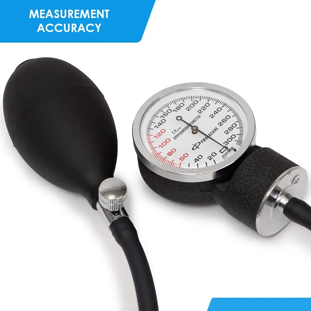 Primacare DS-9181-BK Aneroid Sphygmomanometer & Sprague Rappaport Stethoscope | Accurate Blood Pressure Kit for Professionals & Home Use - view 4
