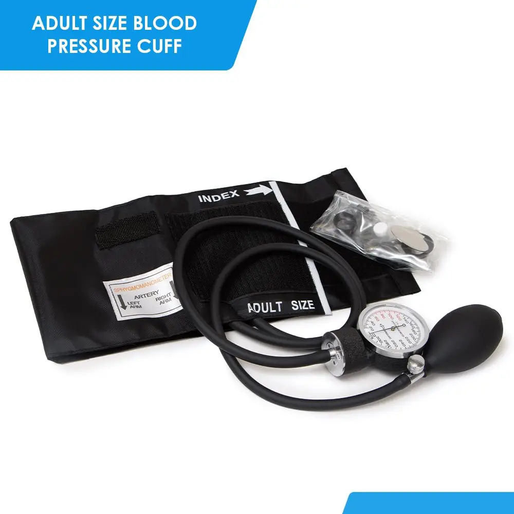 Primacare DS-9181-BK Aneroid Sphygmomanometer & Sprague Rappaport Stethoscope | Accurate Blood Pressure Kit for Professionals & Home Use - view 3