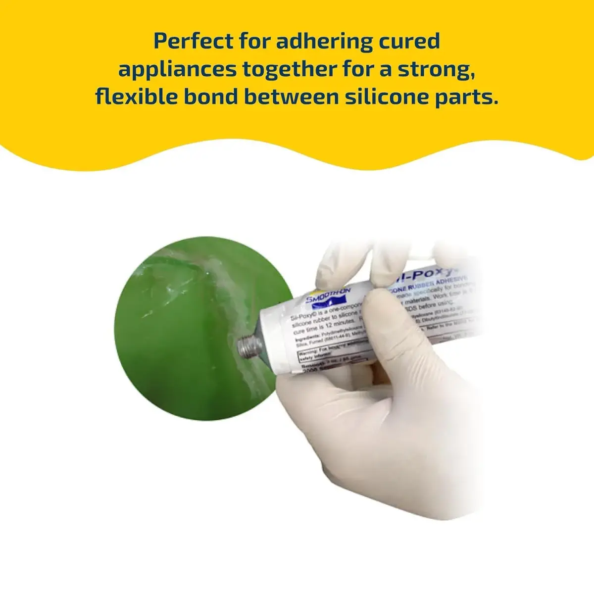 Smooth-On SIL-Poxy Silicone Rubber Adhesive 3 oz (88.7 ml) | Bonds Silicone to Silicone & Other Surfaces - view 6