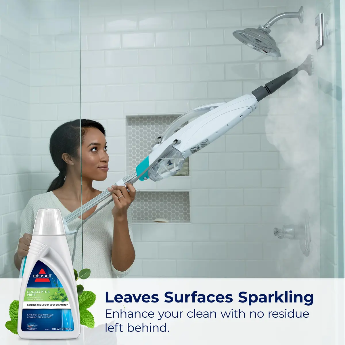 BISSELL Eucalyptus Mint Demineralized Steam Mop Water 946ml (32 oz) | Extends Machine Life - view 5