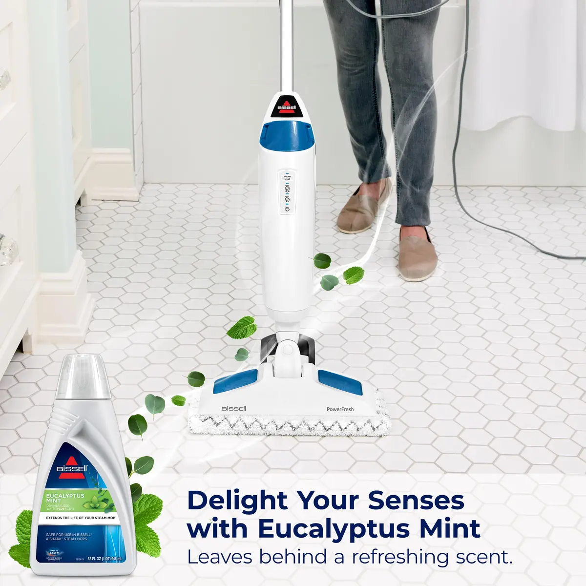 BISSELL Eucalyptus Mint Demineralized Steam Mop Water 946ml (32 oz) | Extends Machine Life - view 2