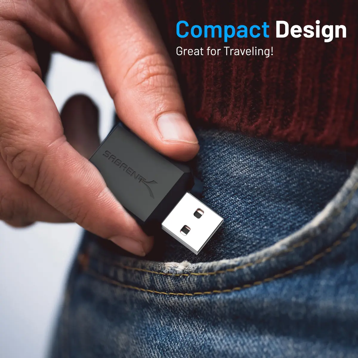 Sabrent USB External Stereo Sound Card Adapter AU-MMSA | Plug & Play 3D Stereo USB 2.0 Hi-Speed - view 5