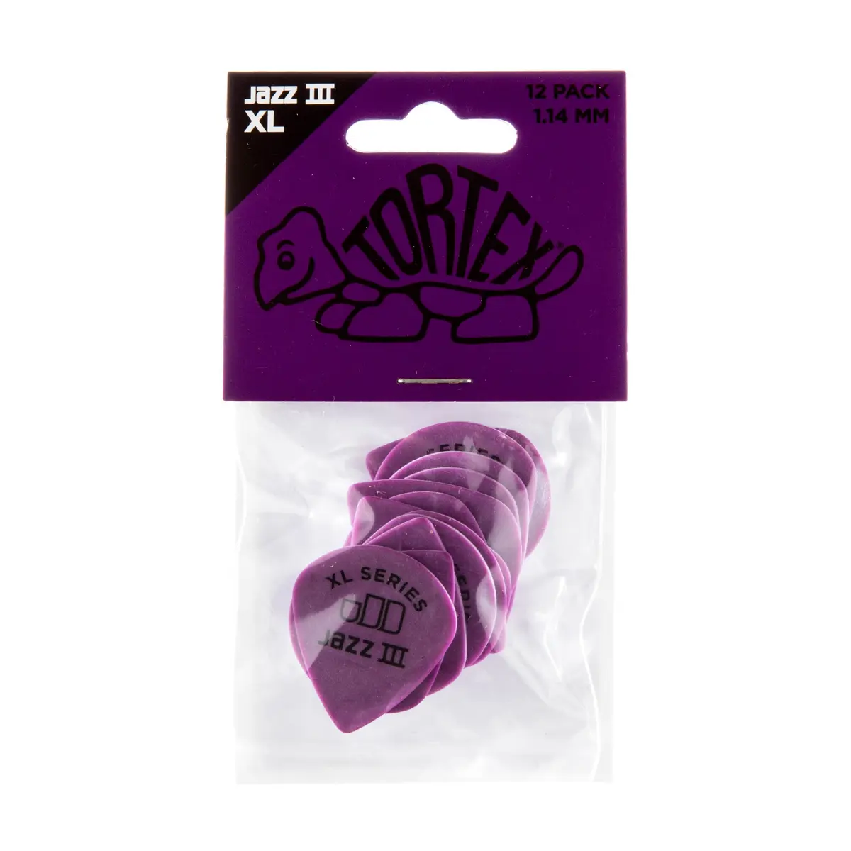 Jim Dunlop Tortex Jazz III XL Guitar Picks 1.14mm (12-Pack) | Aggressive Attack & Superior Control - view 4