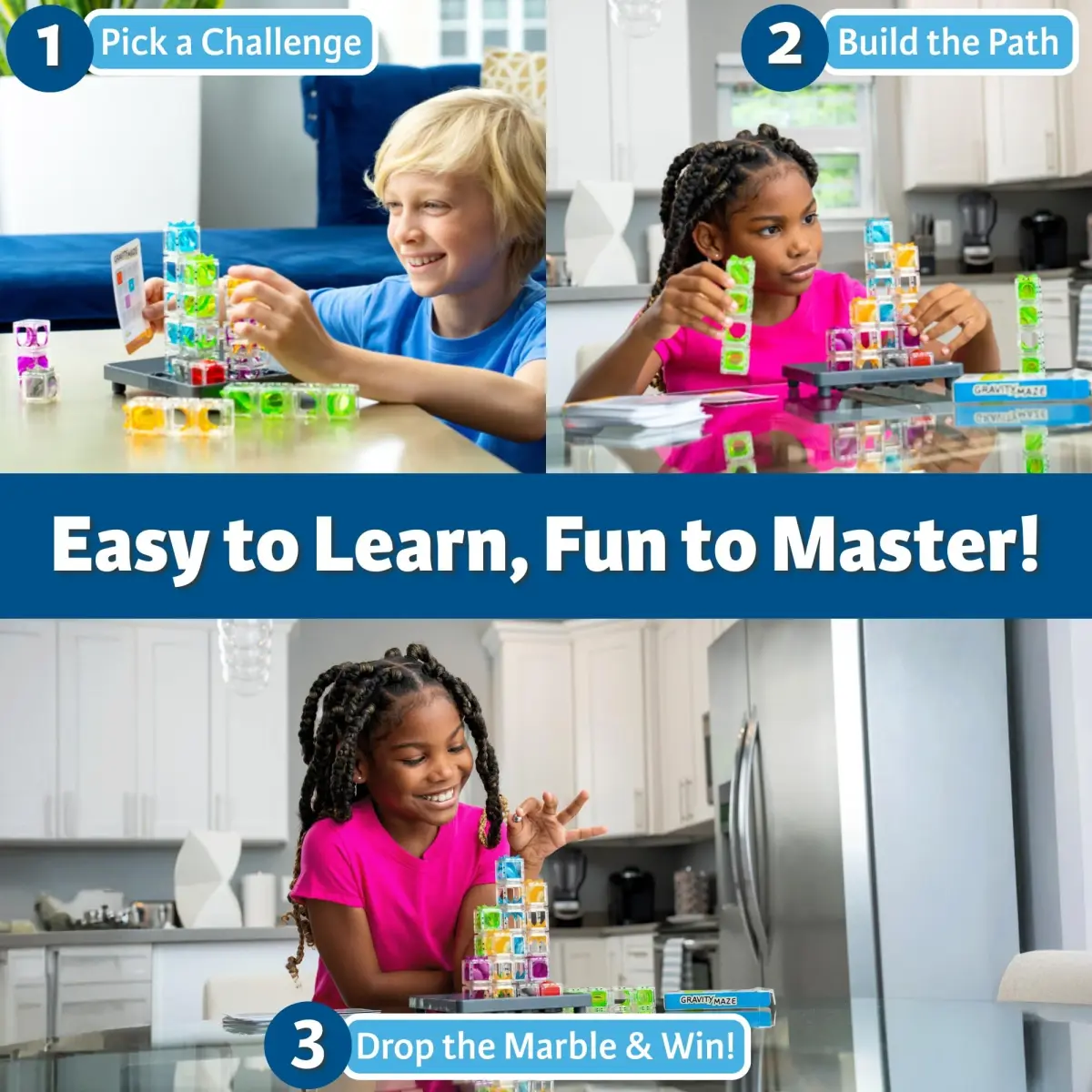 ThinkFun Gravity Maze Marble Run Logic Game | STEM Toy for Kids 8-14, 75 Pieces - view 2