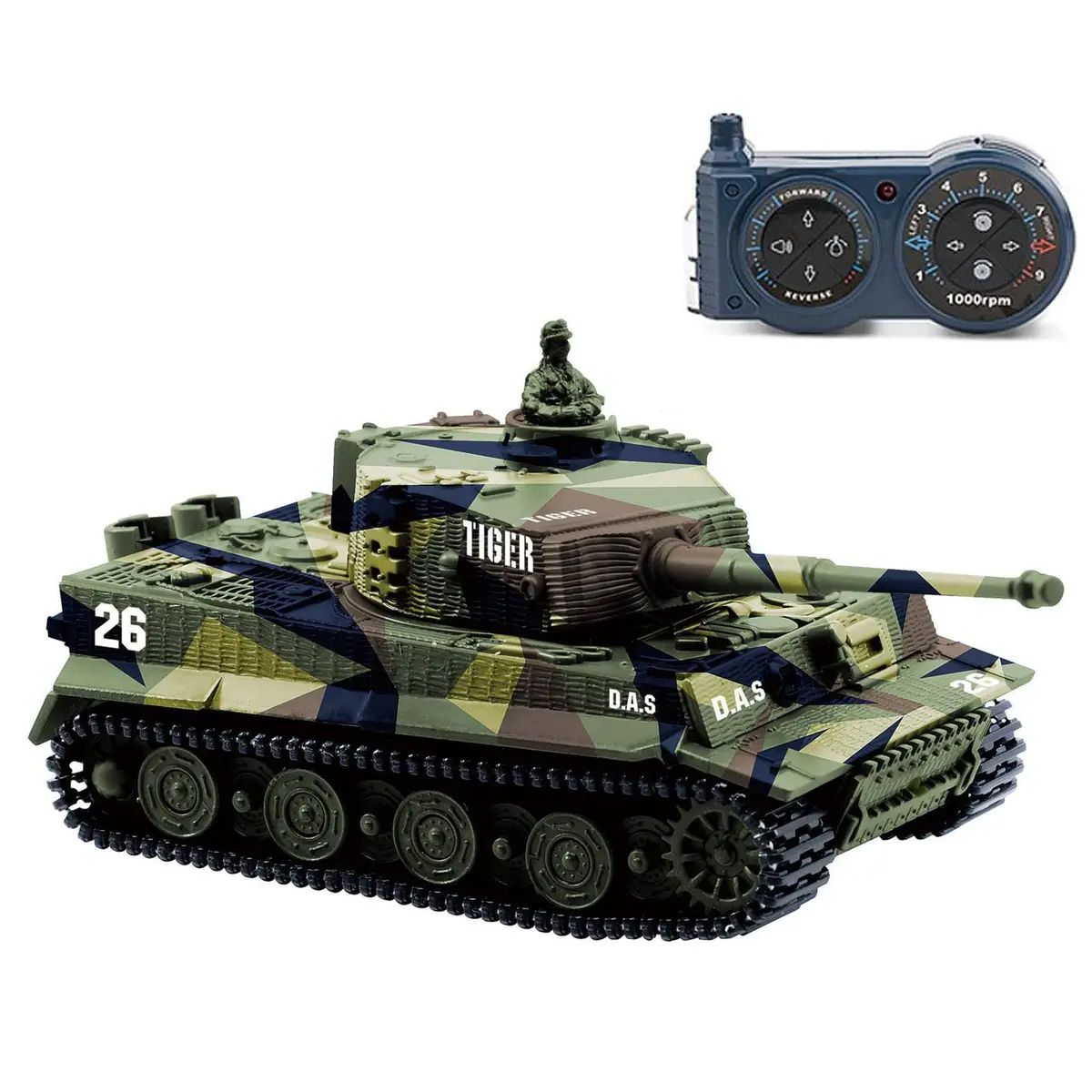 Cheerwing German Tiger I Panzer Tank 1:72 Scale RC Tank | Realistic Sound & Firing Simulation - main product image