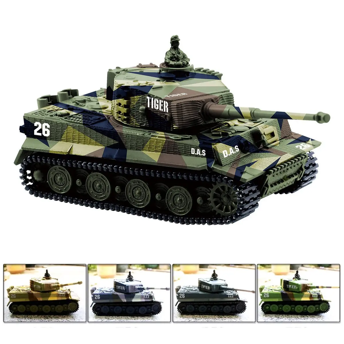Cheerwing German Tiger I Panzer Tank 1:72 Scale RC Tank | Realistic Sound & Firing Simulation - view 2