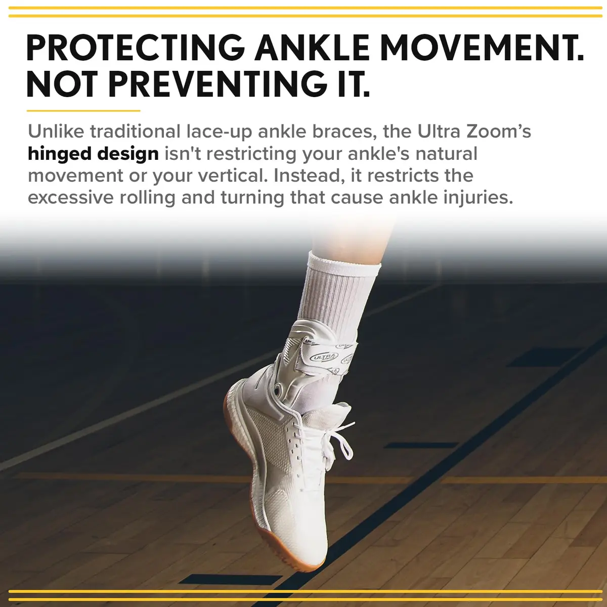 Ultra Ankle Ultra Zoom Hinged Sports Ankle Brace | Supports Recovery & Prevention in Active Athletes - view 3