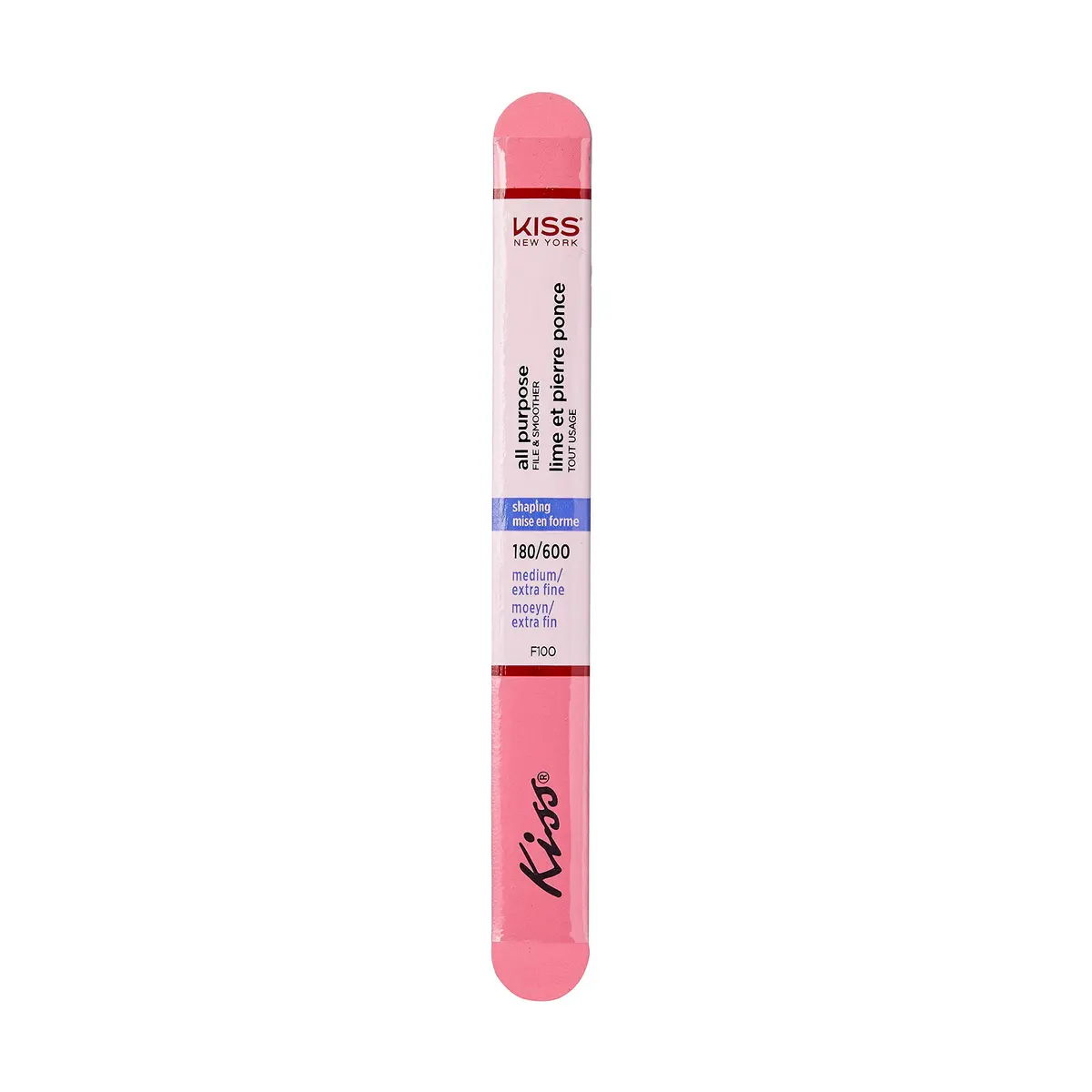 KISS Nail File All Purpose & Smoother 180 Medium / 600 Extra Fine | Professional Nail Grooming Tool - view 2