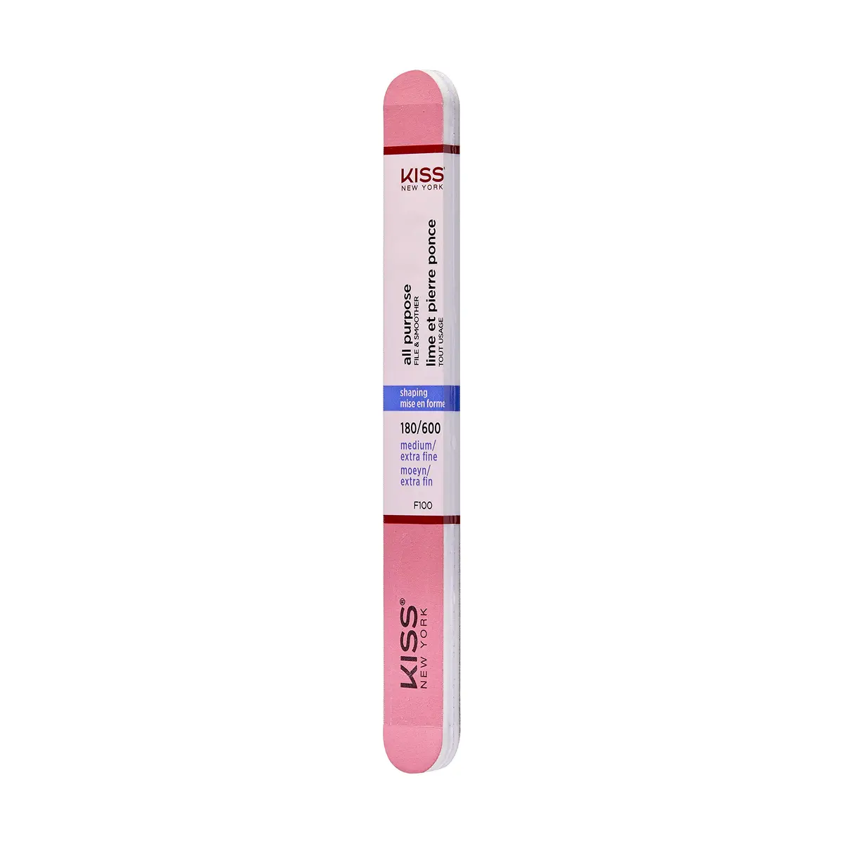 KISS Nail File All Purpose & Smoother 180 Medium / 600 Extra Fine | Professional Nail Grooming Tool - view 3