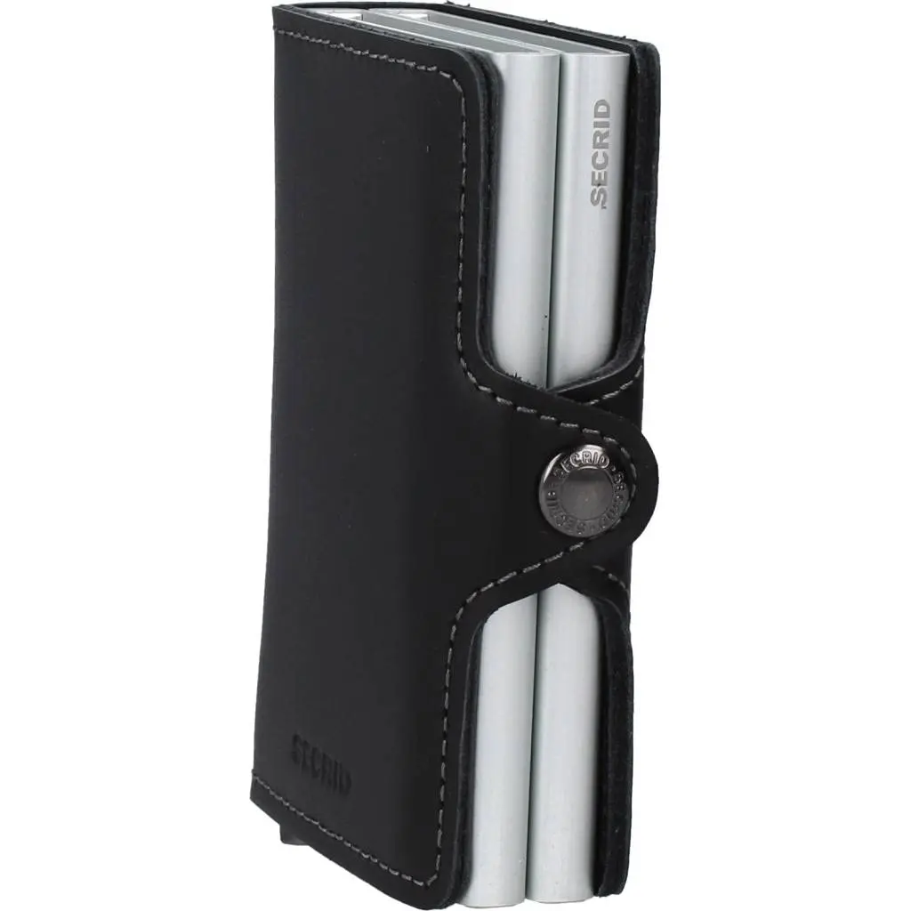 SECRID Twinwallet Vintage Black Leather Wallet | RFID Blocking Dual Cardprotector - view 2