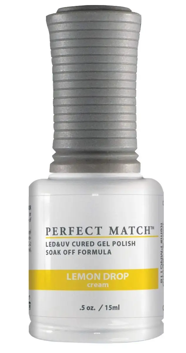 LeChat Perfect Match Gel Polish Lemon Drop 0.5 Fl Oz (15ml) | Soak Off Formula for Natural Nails - main product image
