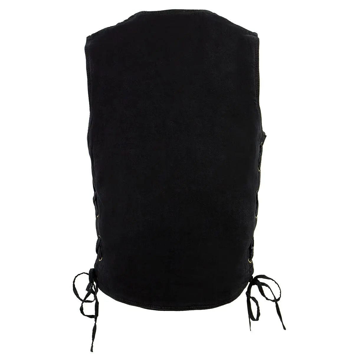 Milwaukee Leather DM1315 Men's Black Denim Vest | Classic Western Style, Adjustable Sides, 2X-Large - view 2