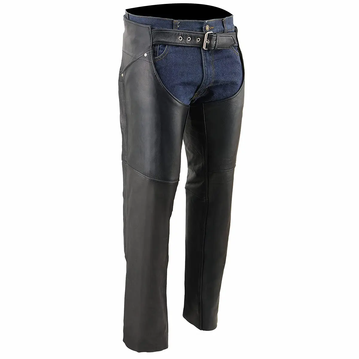 Milwaukee Leather Women's Chaps (Black, XX-Large) | Premium Cowhide Motorcycle Gear - main product image