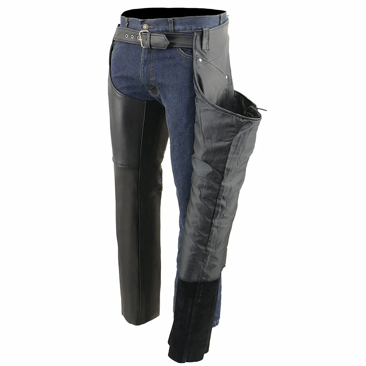 Milwaukee Leather Women's Chaps (Black, XXX-Large) | Leather Motorcycle Gear for Women - view 7