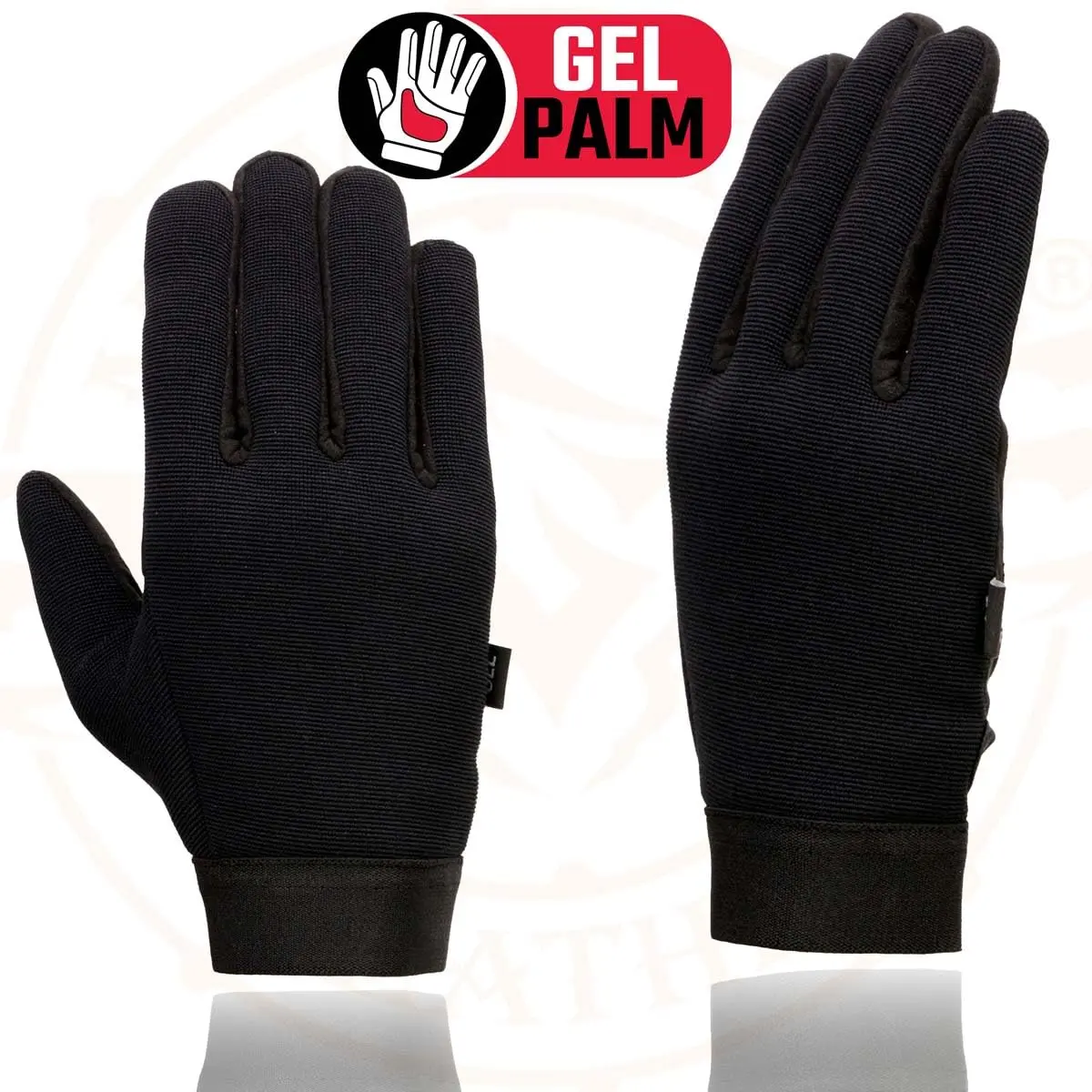 Milwaukee Leather SH44612 Men's Black Textile Mesh Gel Palm Motorcycle Gloves XS | Amara Cloth Bottom - view 5