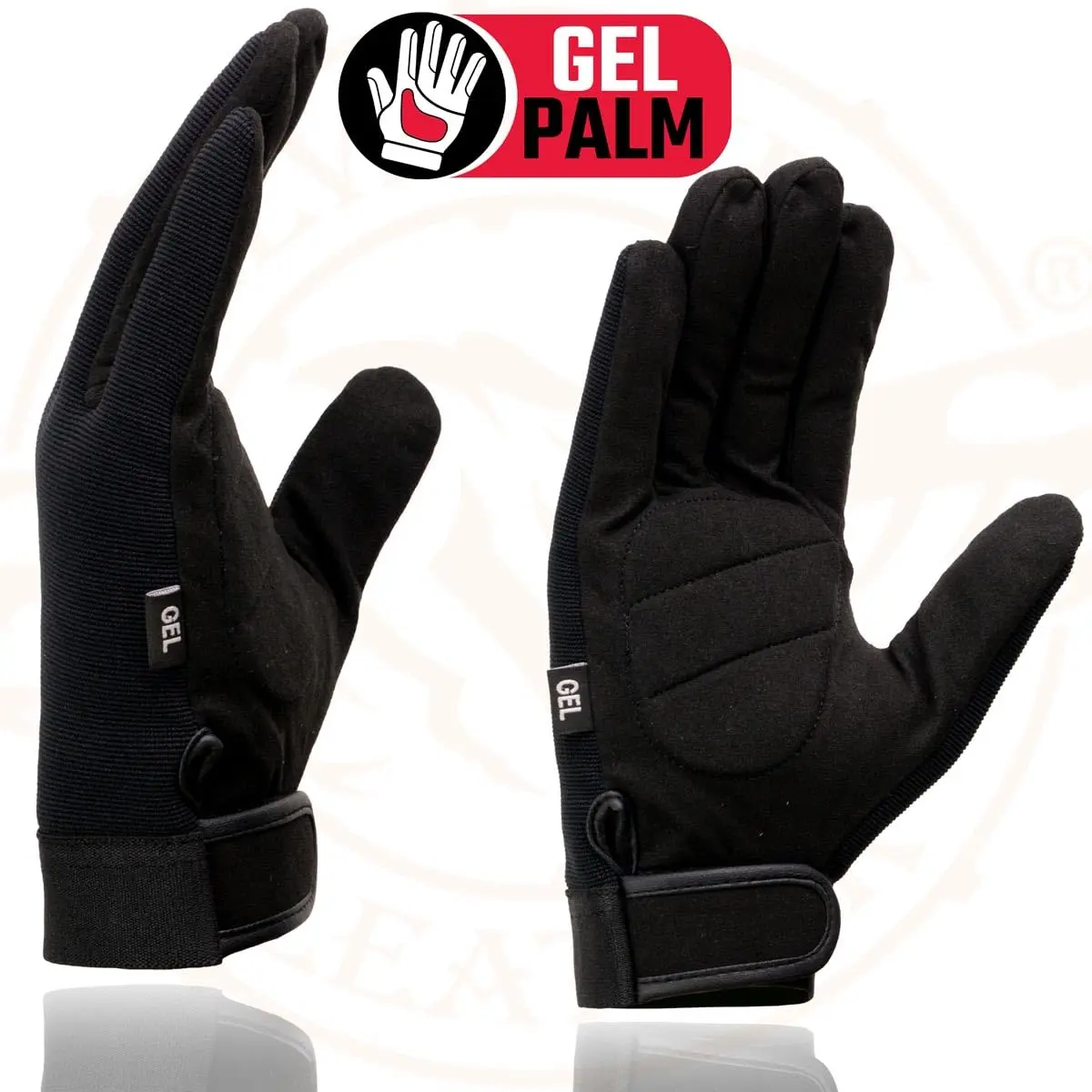 Milwaukee Leather SH44612 Men's Black Textile Mesh Gel Palm Motorcycle Gloves XS | Amara Cloth Bottom - view 6