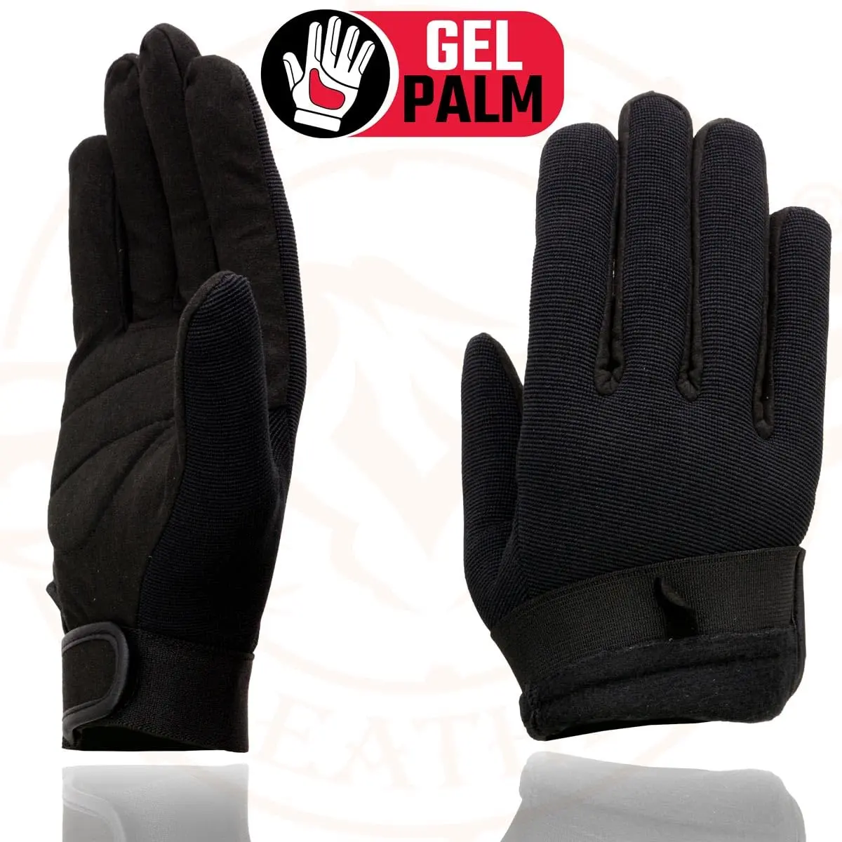Milwaukee Leather SH44612 Men's Black Textile Mesh Gel Palm Motorcycle Gloves XS | Amara Cloth Bottom - view 7