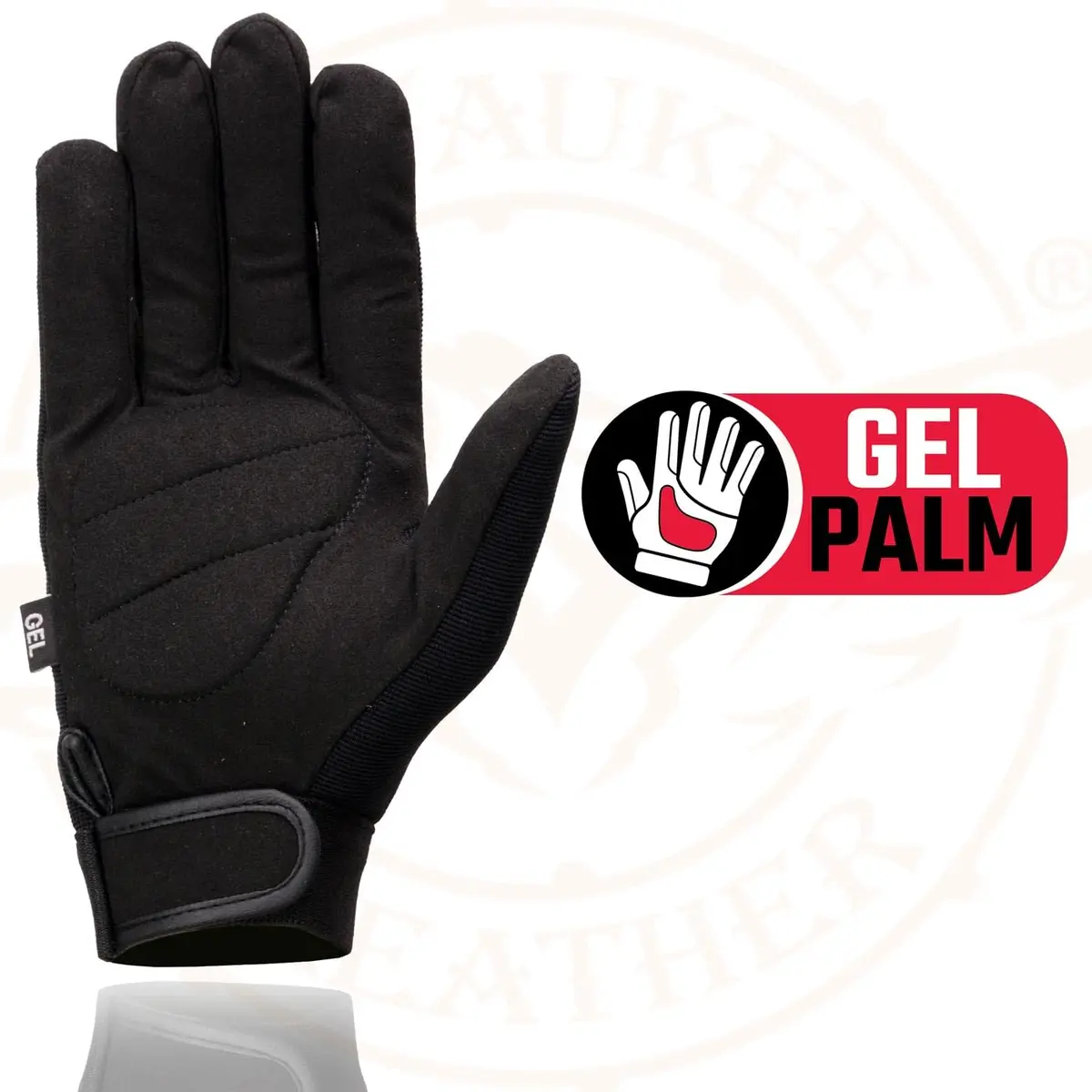 Milwaukee Leather SH44612 Men's Black Textile Mesh Gel Palm Motorcycle Gloves XS | Amara Cloth Bottom - view 2