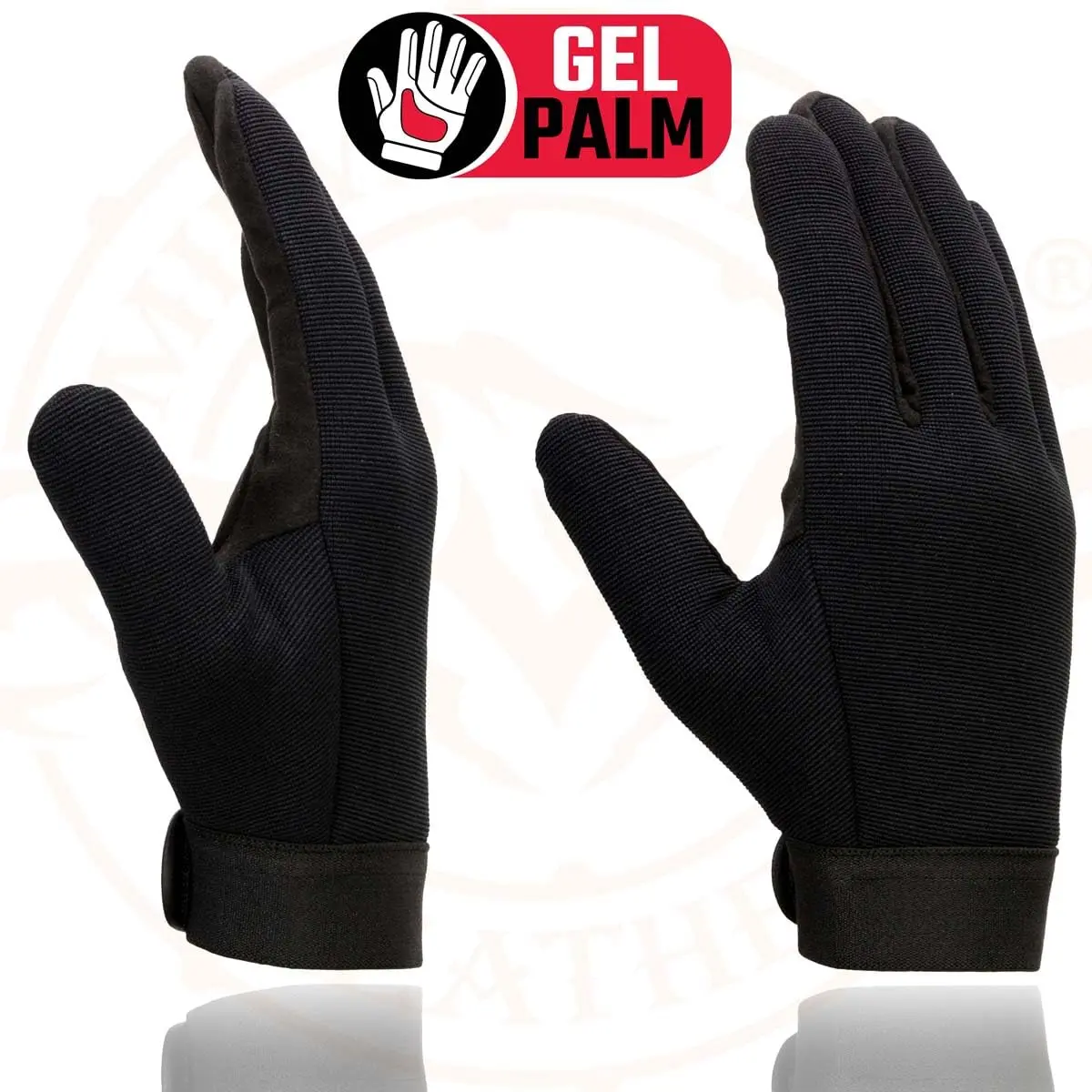 Milwaukee Leather SH44612 Men's Black Textile Mesh Gel Palm Motorcycle Gloves XS | Amara Cloth Bottom - view 4