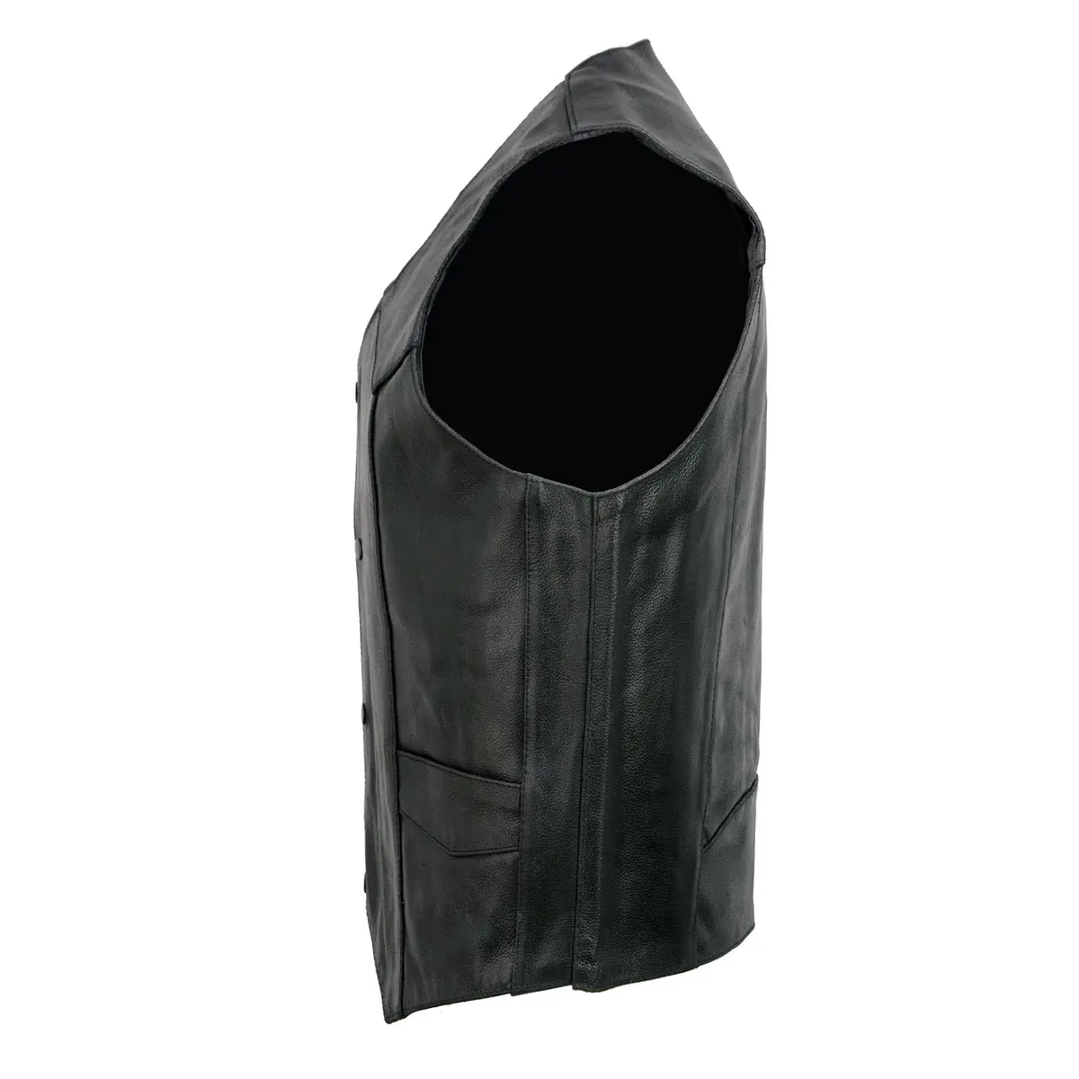EVENT LEATHER EL5310 Black Motorcycle Leather Vest for Men | Classic Biker Style with Multiple Pockets (XS) - view 8