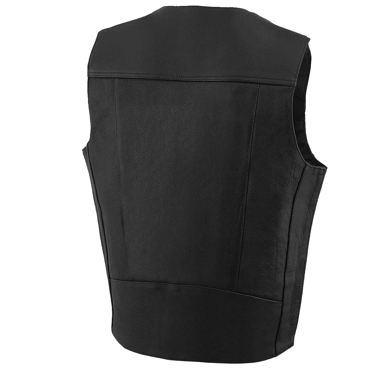 Milwaukee Leather ML1368 Men's Black Premium Leather V-Neck Motorcycle Vest with Buffalo Nickel Snaps - Size 60 - view 6