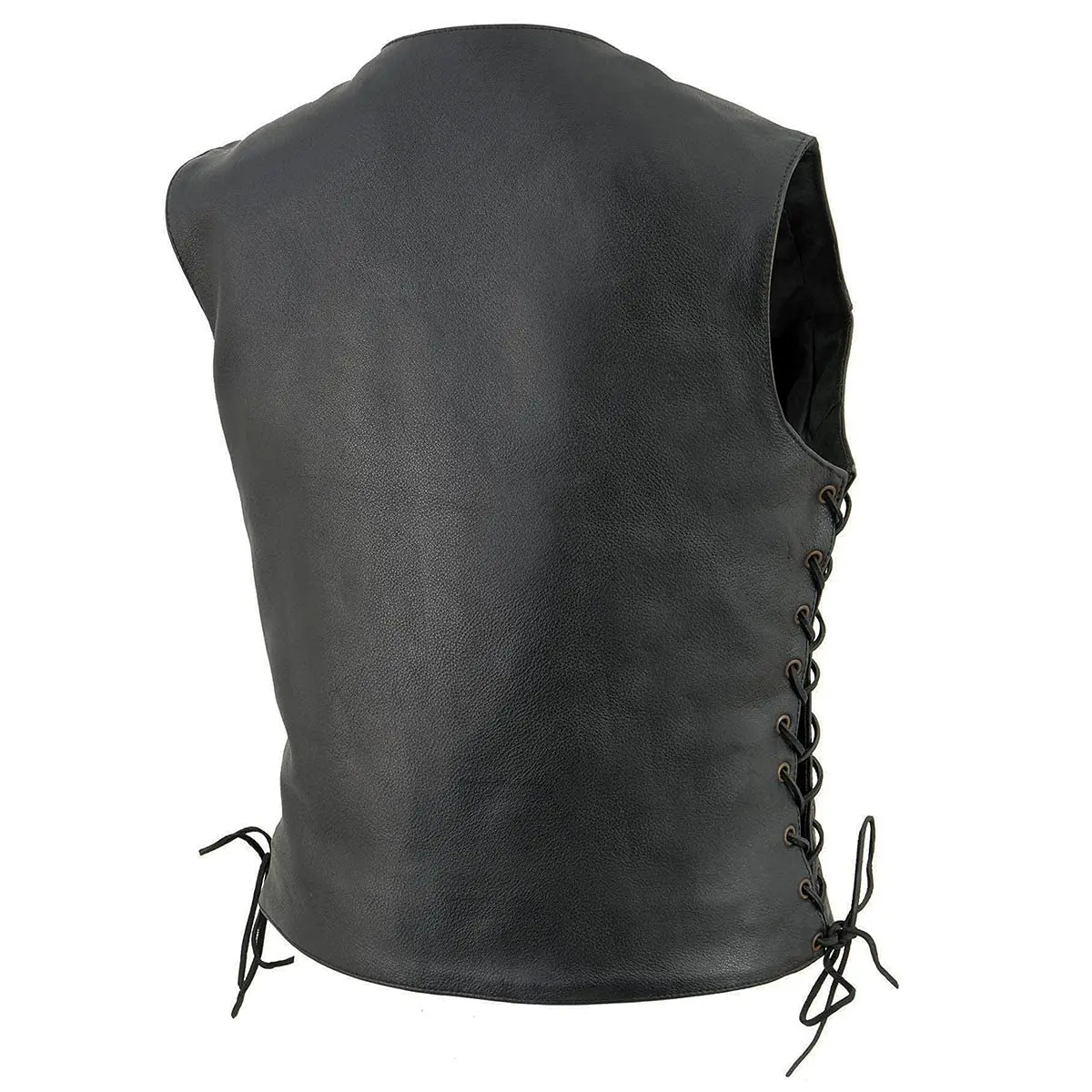 Milwaukee Leather SH1292 Women's Black Leather Side Lace 6 Pocket Motorcycle Vest | Durable Full-Grain Leather, Concealed Carry, Snug Fit, All-Weather - view 7
