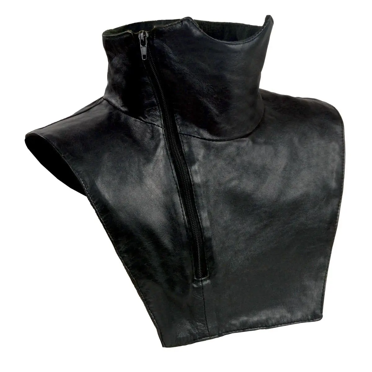 Shaf International SH165 Leather Neck Warmer (XX-Large/XXX-Large) | Solid Black, Leather, All-Weather - main product image