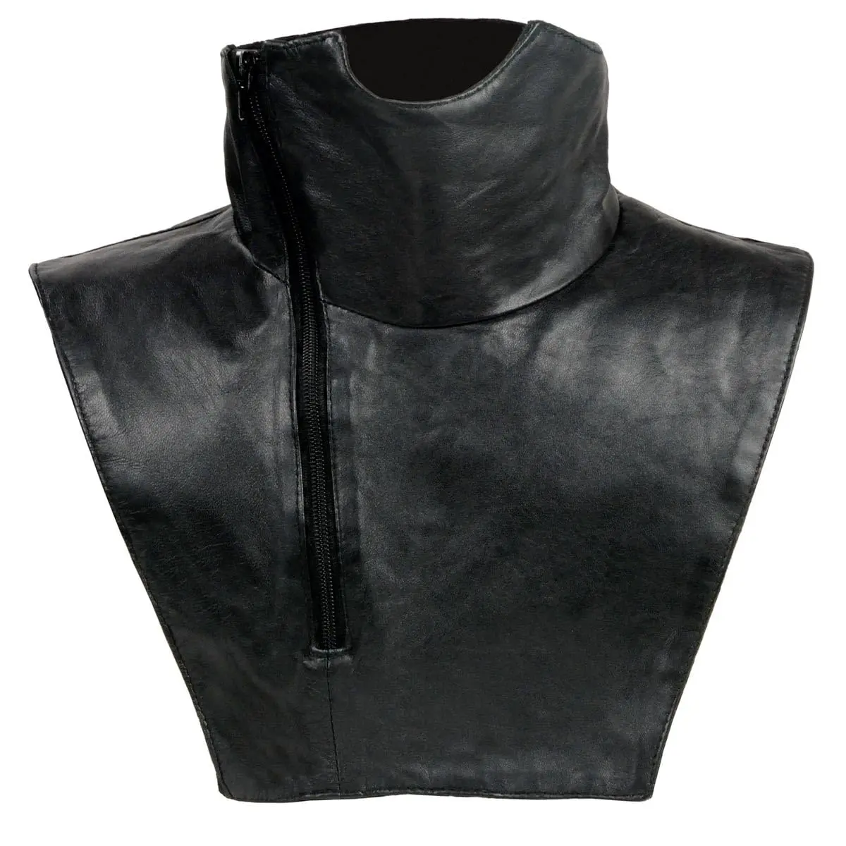 Shaf International SH165 Leather Neck Warmer (XX-Large/XXX-Large) | Solid Black, Leather, All-Weather - view 2