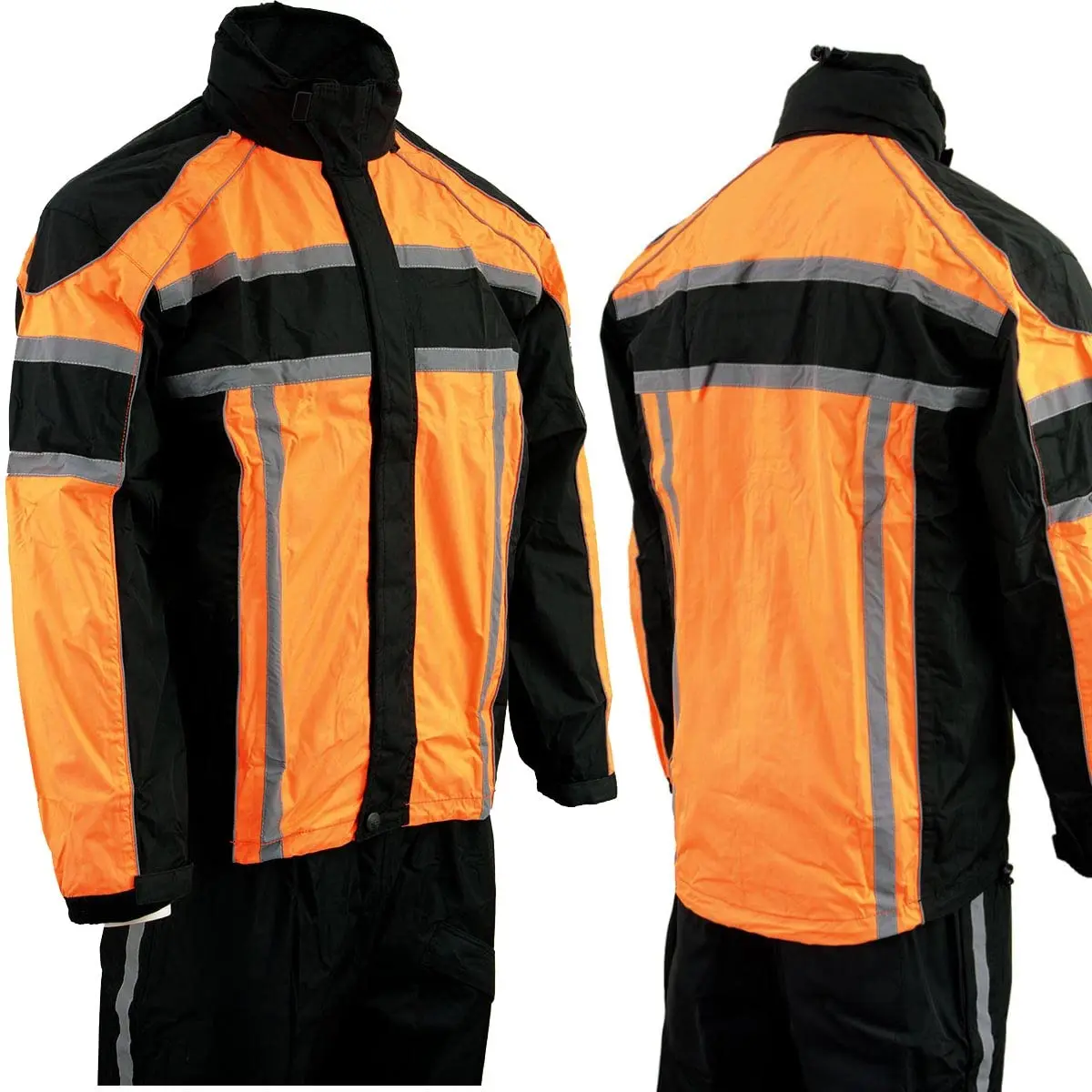Milwaukee Leather SH233102 Men's Water Resistant Rain Suit with Reflective Tape 2X-Large | Water Resistant Apparel - view 6