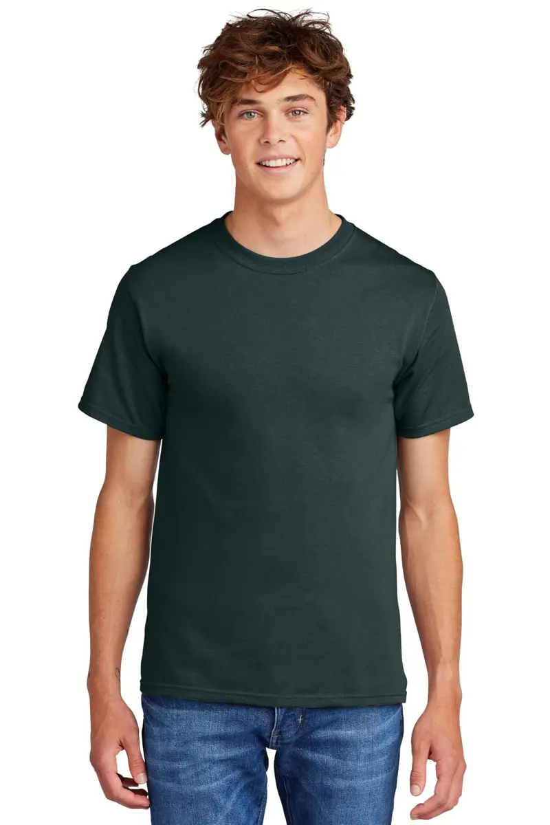 Port & Co Big and Tall 100% Cotton Essential T-Shirt Large Tall Dark Green | Heavyweight Crew Neck - main product image