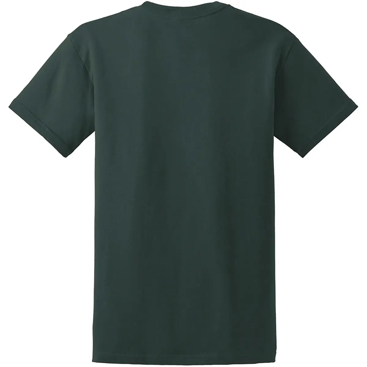 Port & Co Big and Tall 100% Cotton Essential T-Shirt Large Tall Dark Green | Heavyweight Crew Neck - view 5