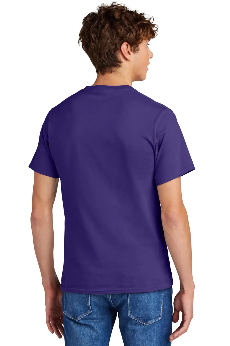 Port & Company Big and Tall 100% Cotton Essential T-Shirt Large Tall Purple | Heavyweight Crew Neck - view 2