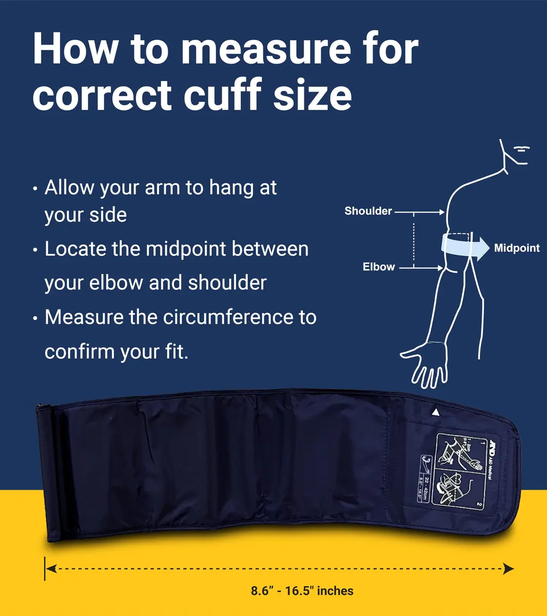 A&D Medical UA-651 Upper Arm Blood Pressure Monitor with Wide Range Cuff (22-42cm / 8.6-16.5") | Clinically Validated for Home Use - view 6
