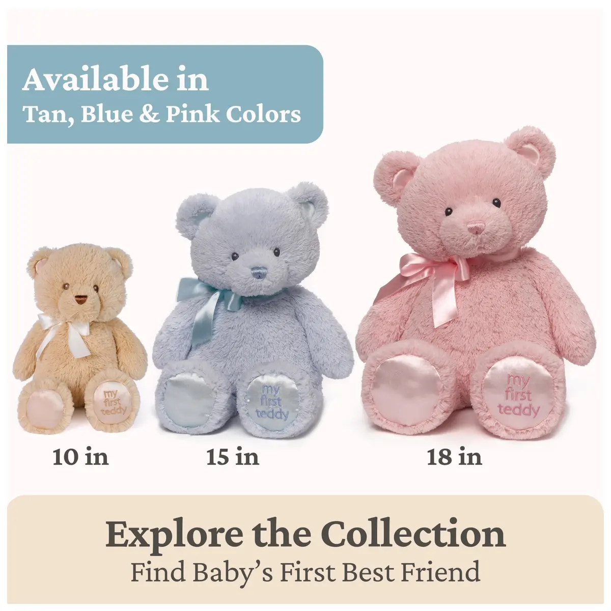 GUND My First Teddy Bear 10-Inch Pink | Soft Plush for Babies & Toddlers (70-120 chars) - view 7