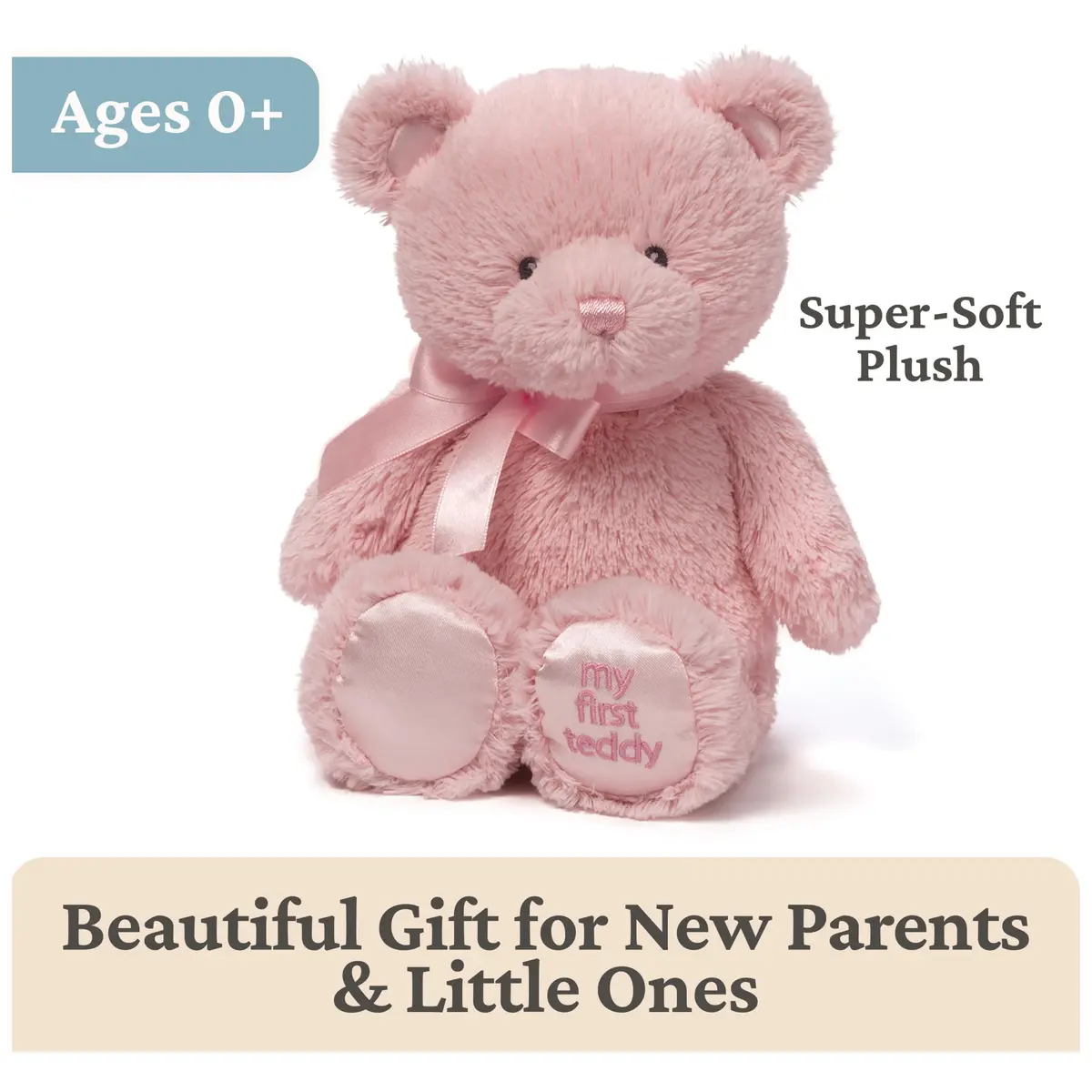 GUND My First Teddy Bear 10-Inch Pink | Soft Plush for Babies & Toddlers (70-120 chars) - view 3