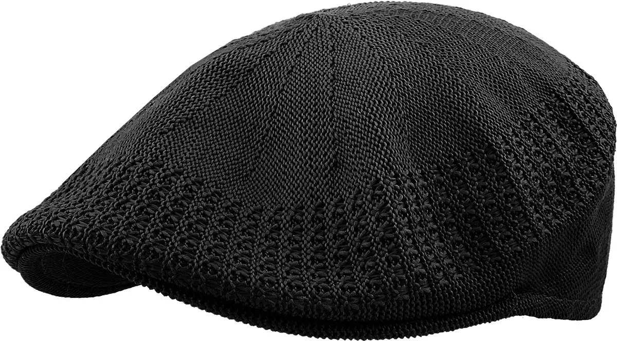 KBETHOS KBM-001 BLK S Classic Mesh Newsboy Ivy Cap Hat | 21 Colors / 4 Sizes - main product image