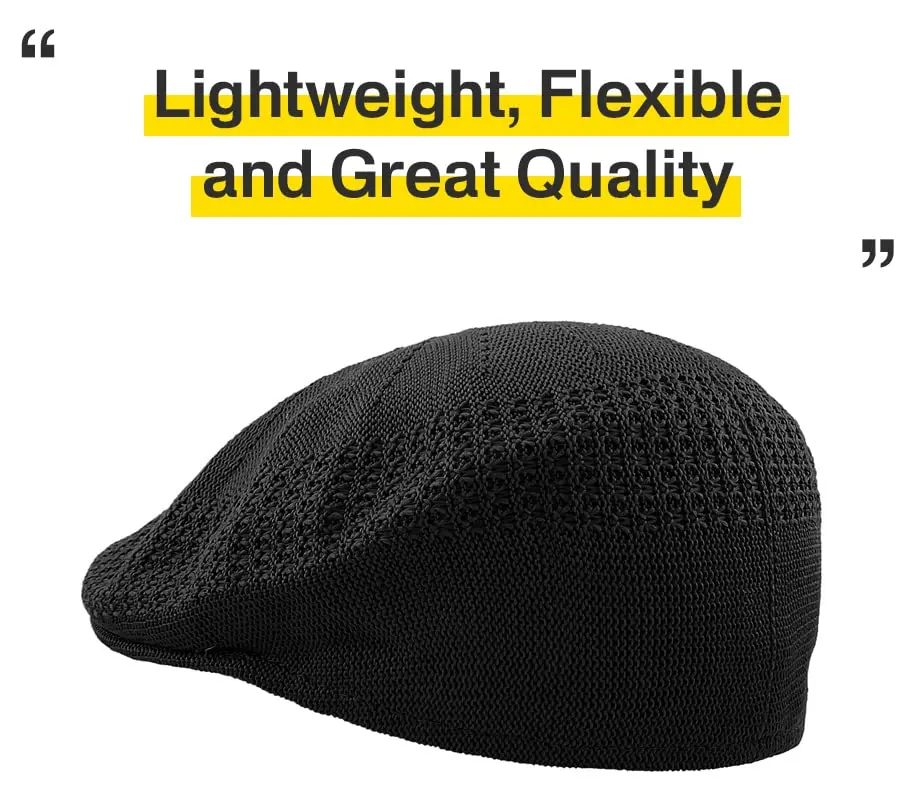 KBETHOS KBM-001 BLK S Classic Mesh Newsboy Ivy Cap Hat | 21 Colors / 4 Sizes - view 5
